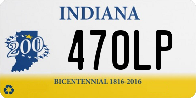 IN license plate 470LP