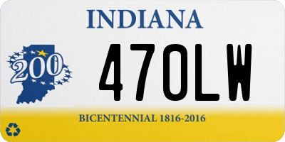 IN license plate 470LW