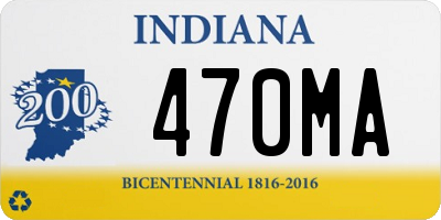 IN license plate 470MA