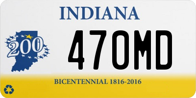 IN license plate 470MD