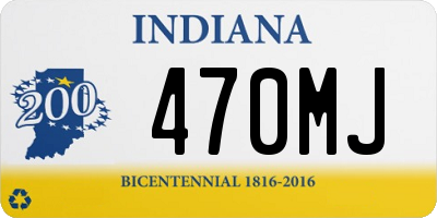 IN license plate 470MJ