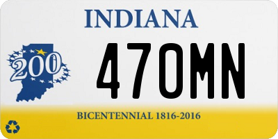 IN license plate 470MN