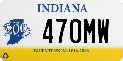 IN license plate 470MW