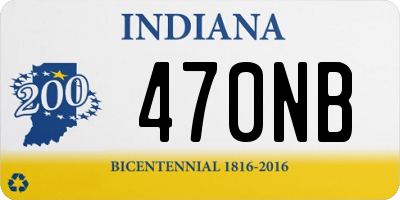 IN license plate 470NB