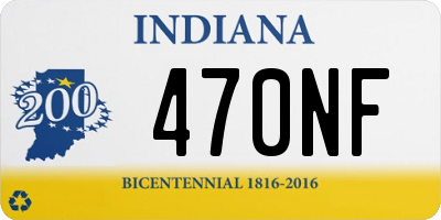 IN license plate 470NF