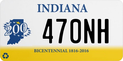 IN license plate 470NH