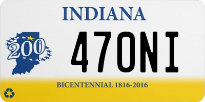 IN license plate 470NI