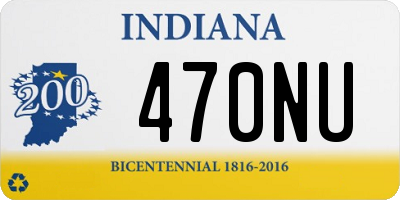 IN license plate 470NU