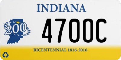 IN license plate 470OC