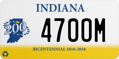 IN license plate 470OM