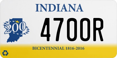 IN license plate 470OR