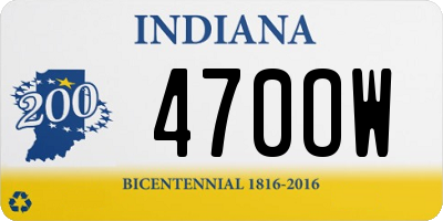 IN license plate 470OW