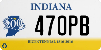 IN license plate 470PB