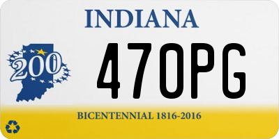 IN license plate 470PG