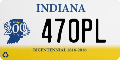 IN license plate 470PL