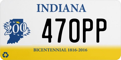 IN license plate 470PP