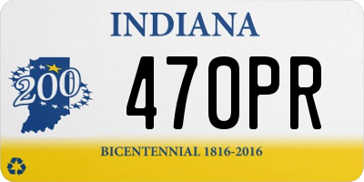 IN license plate 470PR