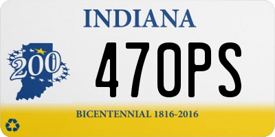 IN license plate 470PS