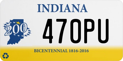 IN license plate 470PU