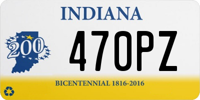 IN license plate 470PZ