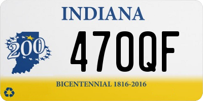 IN license plate 470QF