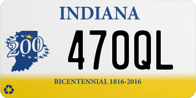 IN license plate 470QL