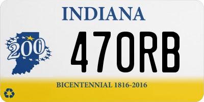 IN license plate 470RB