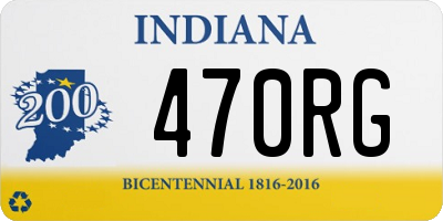 IN license plate 470RG