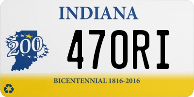 IN license plate 470RI
