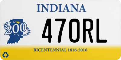 IN license plate 470RL