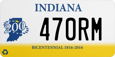 IN license plate 470RM