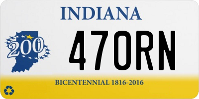 IN license plate 470RN