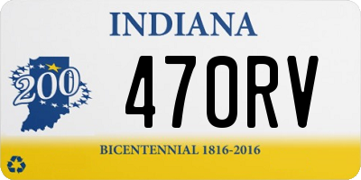 IN license plate 470RV