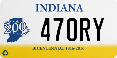 IN license plate 470RY