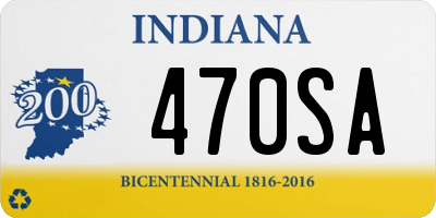 IN license plate 470SA