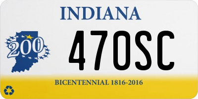 IN license plate 470SC