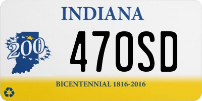 IN license plate 470SD