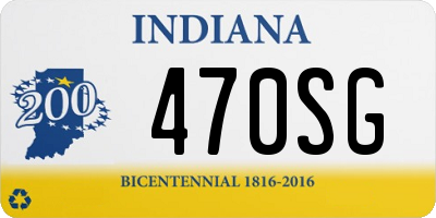 IN license plate 470SG