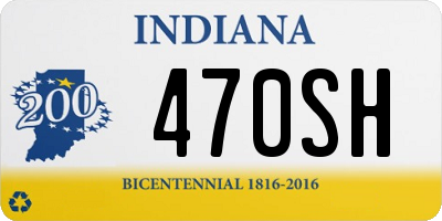 IN license plate 470SH