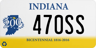 IN license plate 470SS