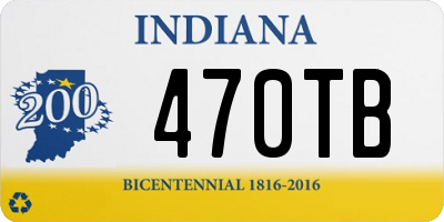 IN license plate 470TB