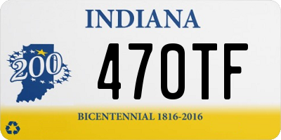 IN license plate 470TF