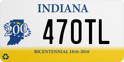 IN license plate 470TL