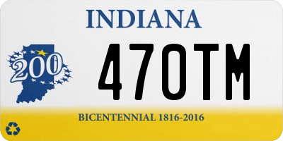 IN license plate 470TM