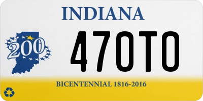 IN license plate 470TO