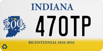 IN license plate 470TP