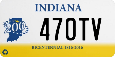 IN license plate 470TV