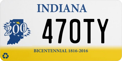 IN license plate 470TY