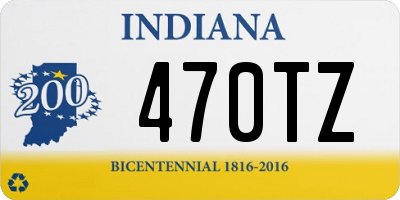 IN license plate 470TZ