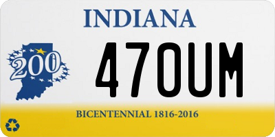 IN license plate 470UM